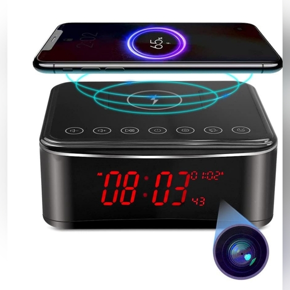 Other - Multifunctional Alarm Clock, wireless charger and motion activated video camera